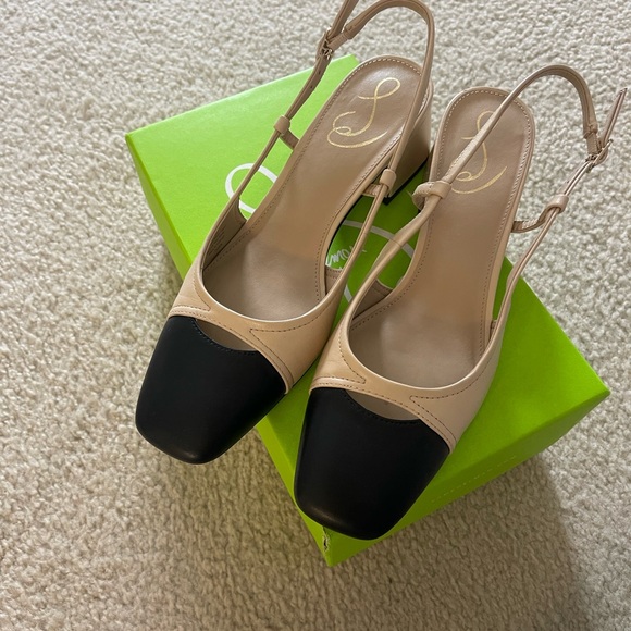 Sam Edelman Beige and Black Heels - Picture 2 of 7